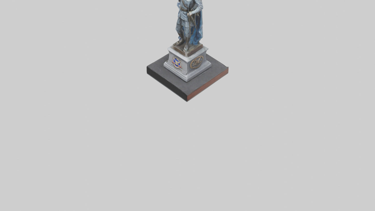 Combat Honor Statue model VR / AR / low-poly