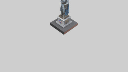 Combat Honor Statue model VR / AR / low-poly
