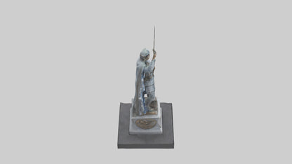 Combat Honor Statue model VR / AR / low-poly