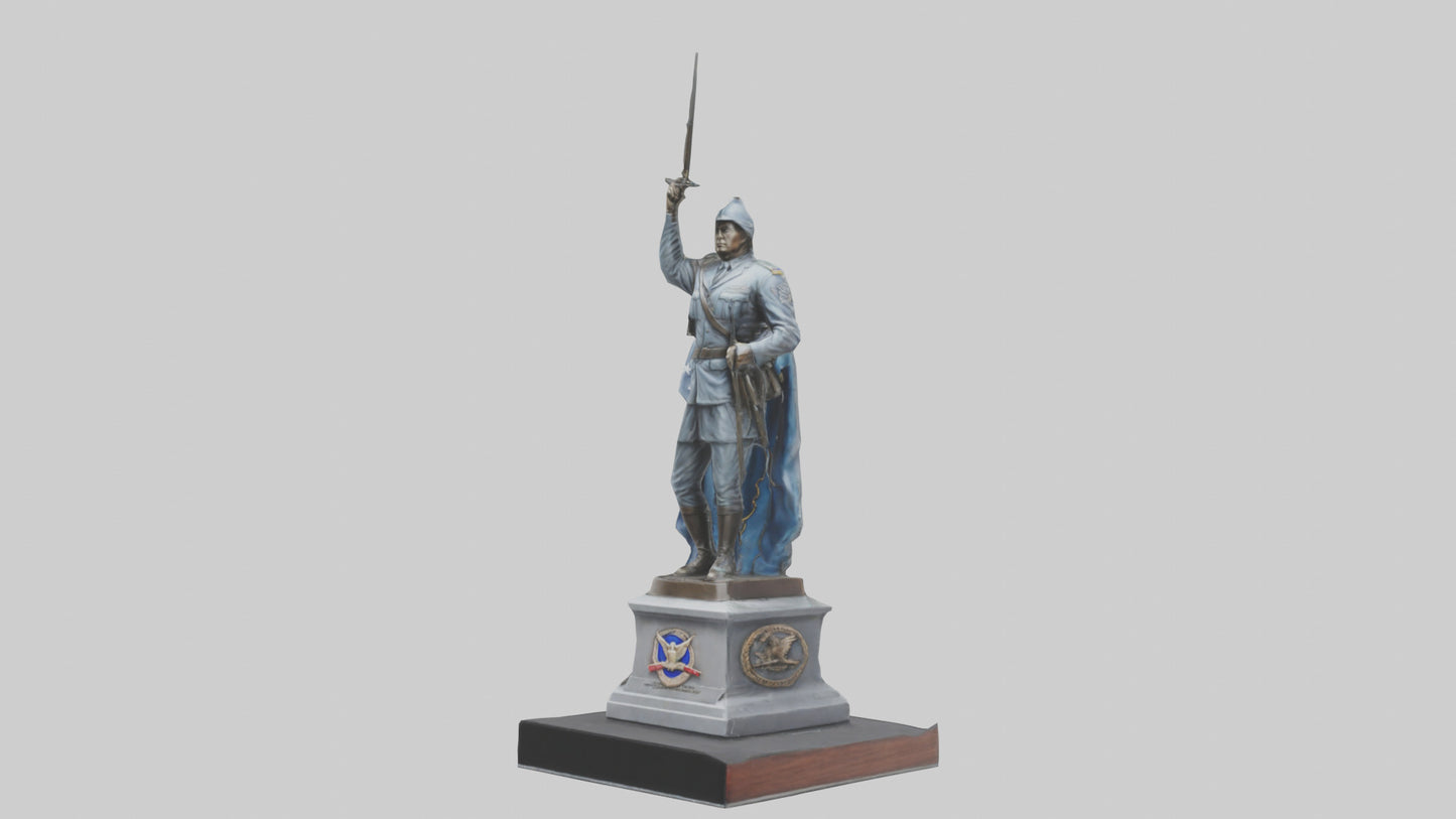 Combat Honor Statue model VR / AR / low-poly