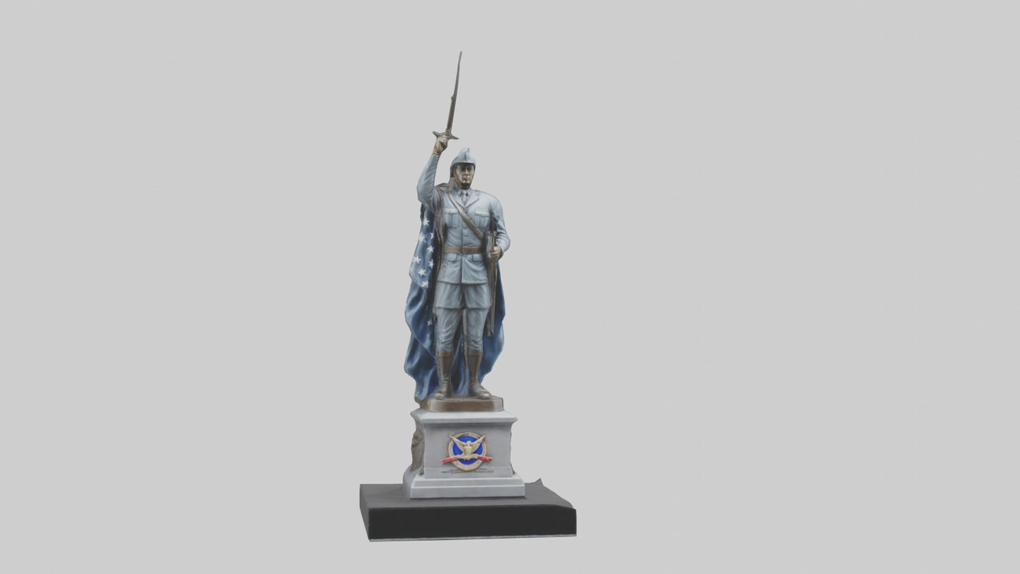 Combat Honor Statue model VR / AR / low-poly
