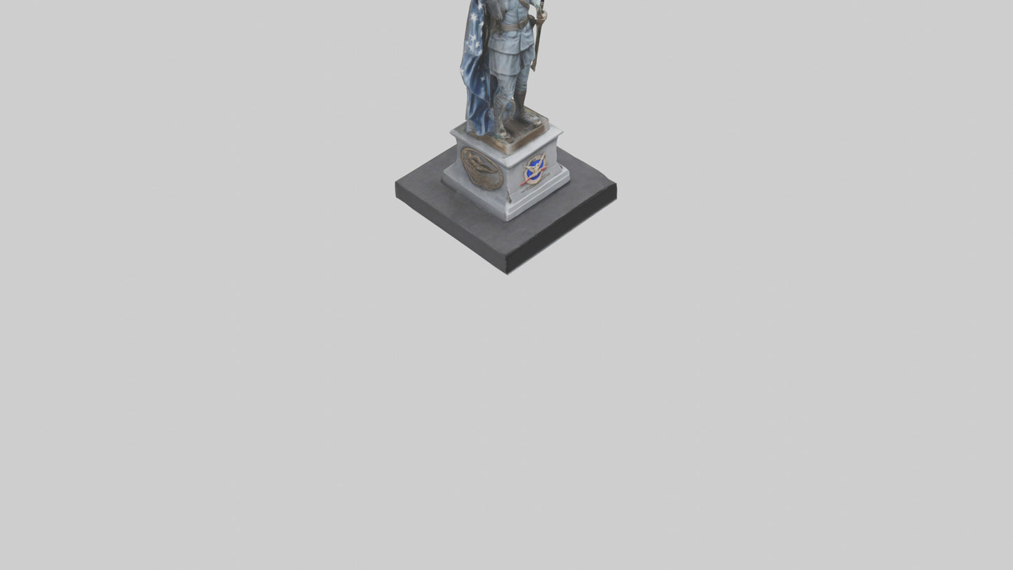 Combat Honor Statue model VR / AR / low-poly