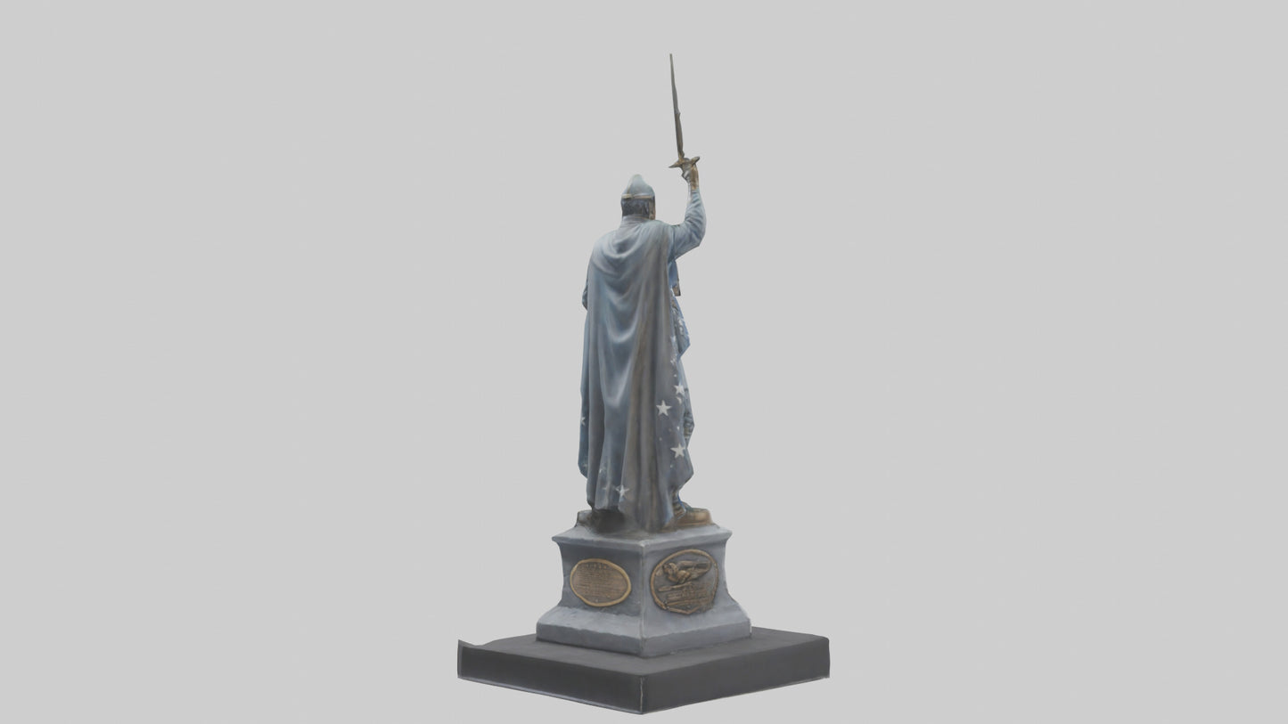 Combat Honor Statue model VR / AR / low-poly