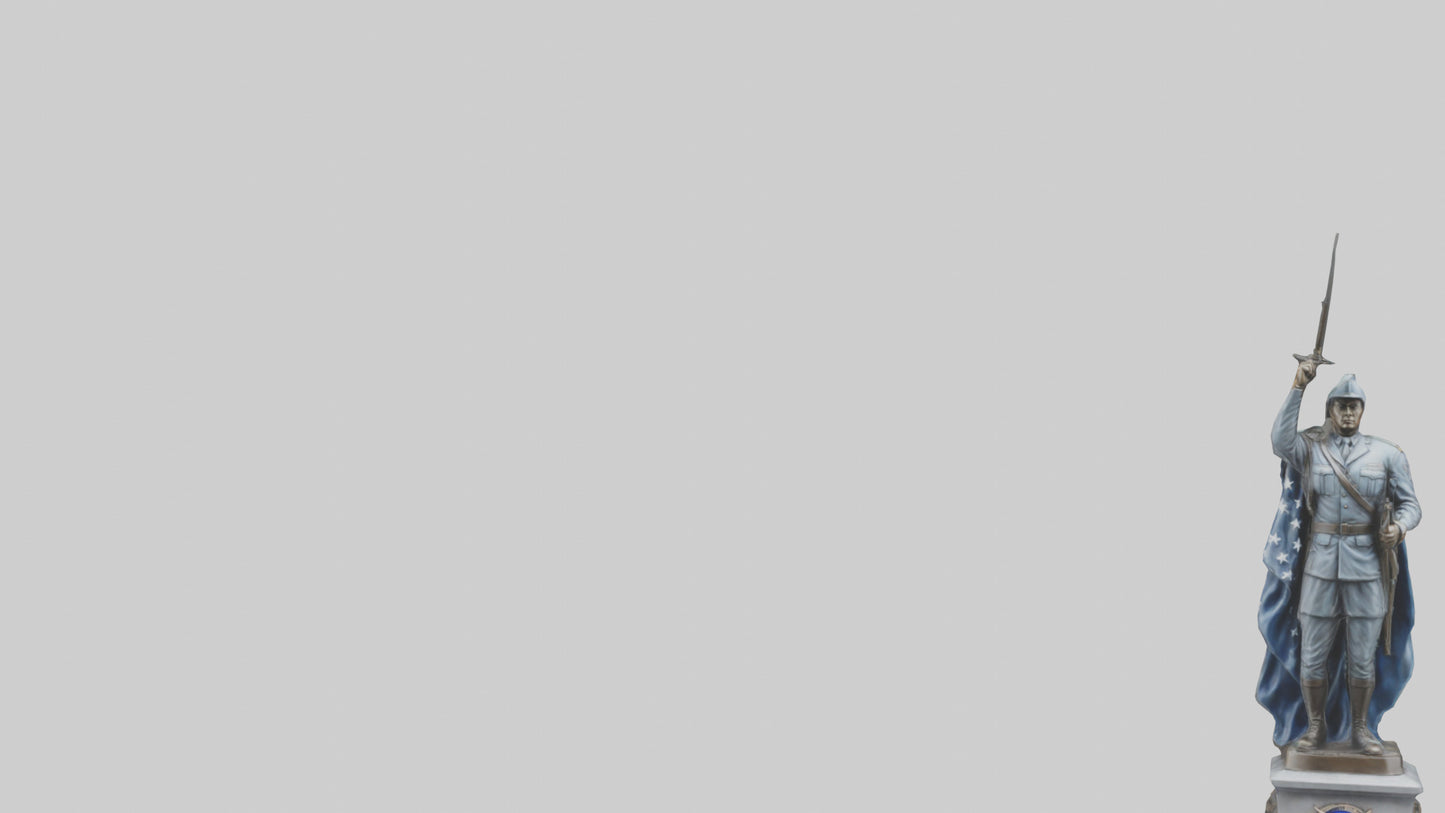 Combat Honor Statue model VR / AR / low-poly