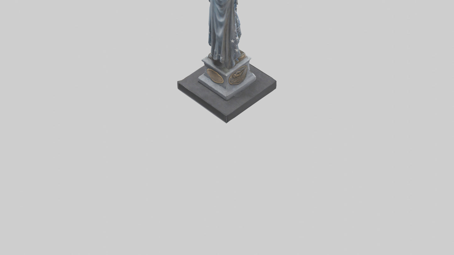 Combat Honor Statue model VR / AR / low-poly