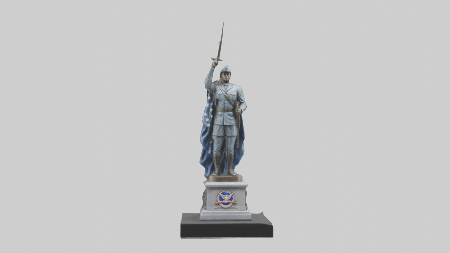 Combat Honor Statue model VR / AR / low-poly