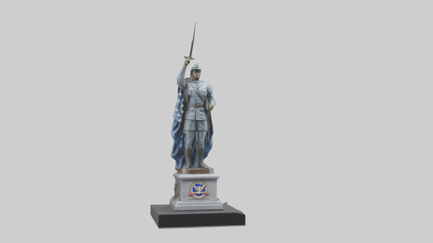 Combat Honor Statue model VR / AR / low-poly