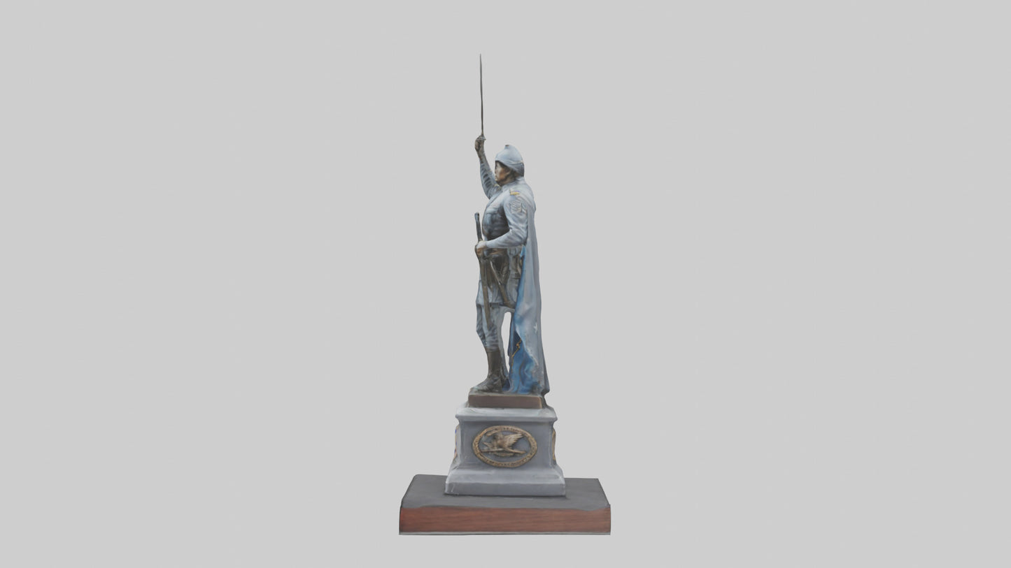 Combat Honor Statue model VR / AR / low-poly