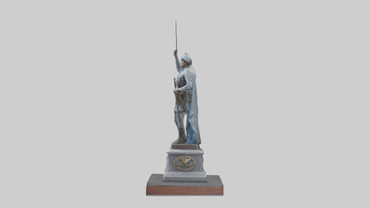 Combat Honor Statue model VR / AR / low-poly