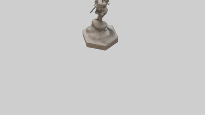 3D model Combat Warrior Tribute Sculpture model VR / AR / low-poly