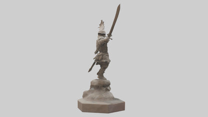 3D model Combat Warrior Tribute Sculpture model VR / AR / low-poly