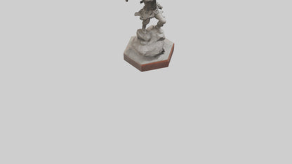 3D model Combat Warrior Tribute Sculpture model VR / AR / low-poly