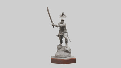 3D model Combat Warrior Tribute Sculpture model VR / AR / low-poly