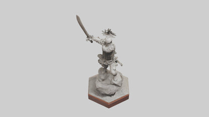 3D model Combat Warrior Tribute Sculpture model VR / AR / low-poly