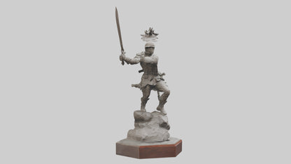 3D model Combat Warrior Tribute Sculpture model VR / AR / low-poly