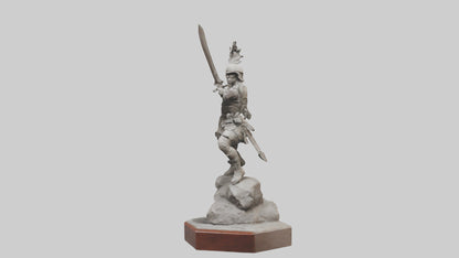 3D model Combat Warrior Tribute Sculpture model VR / AR / low-poly