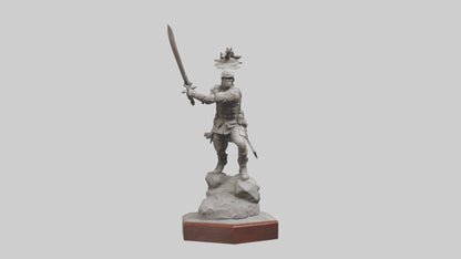 3D model Combat Warrior Tribute Sculpture model VR / AR / low-poly