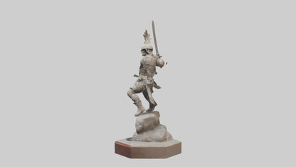 3D model Combat Warrior Tribute Sculpture model VR / AR / low-poly