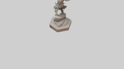 3D model Combat Warrior Tribute Sculpture model VR / AR / low-poly