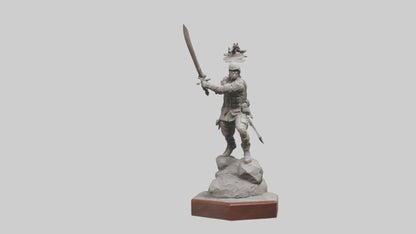 3D model Combat Warrior Tribute Sculpture model VR / AR / low-poly