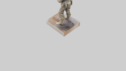 Commemorative Soldier Statue model VR / AR / low-poly