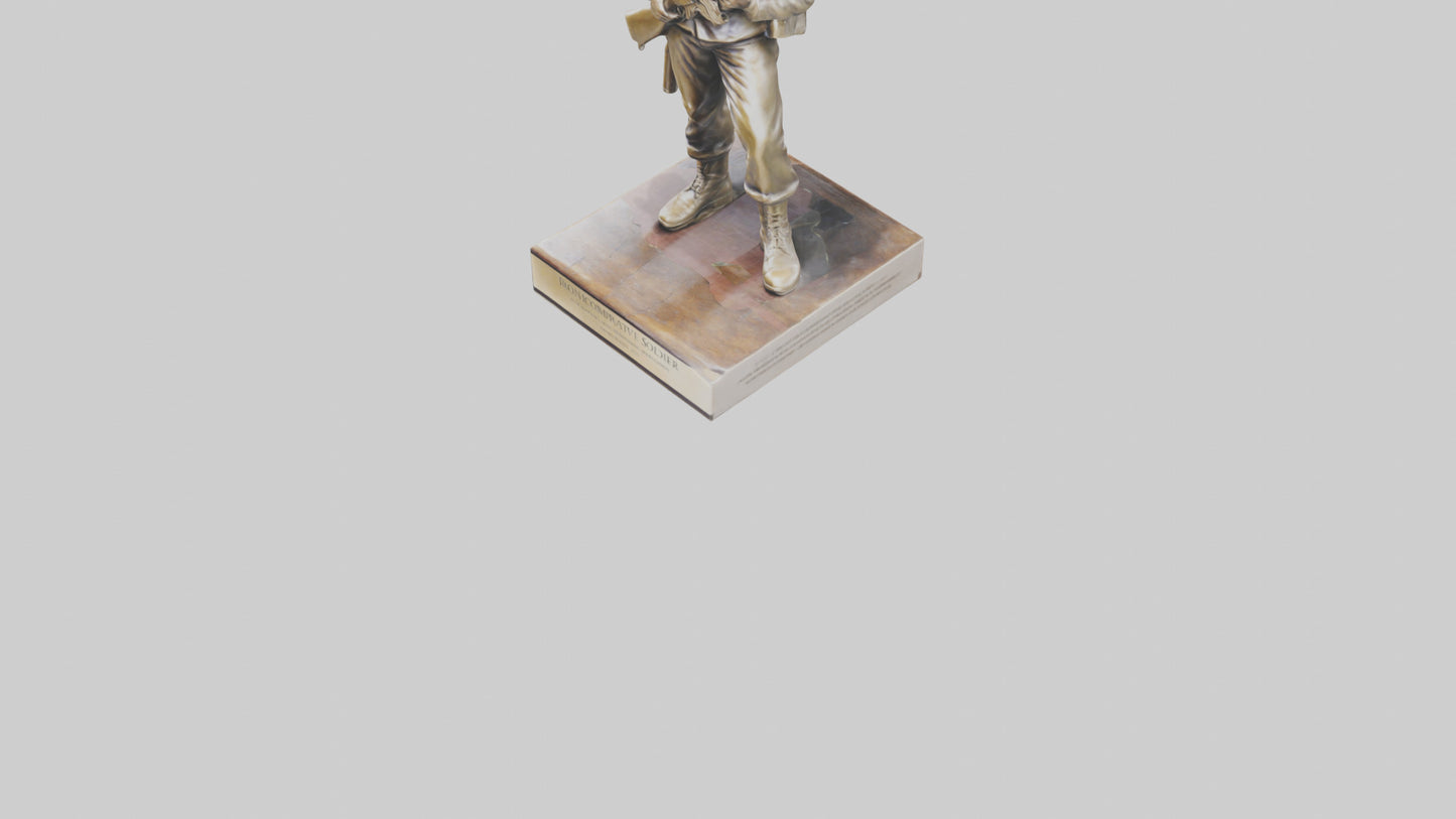 Commemorative Soldier Statue model VR / AR / low-poly