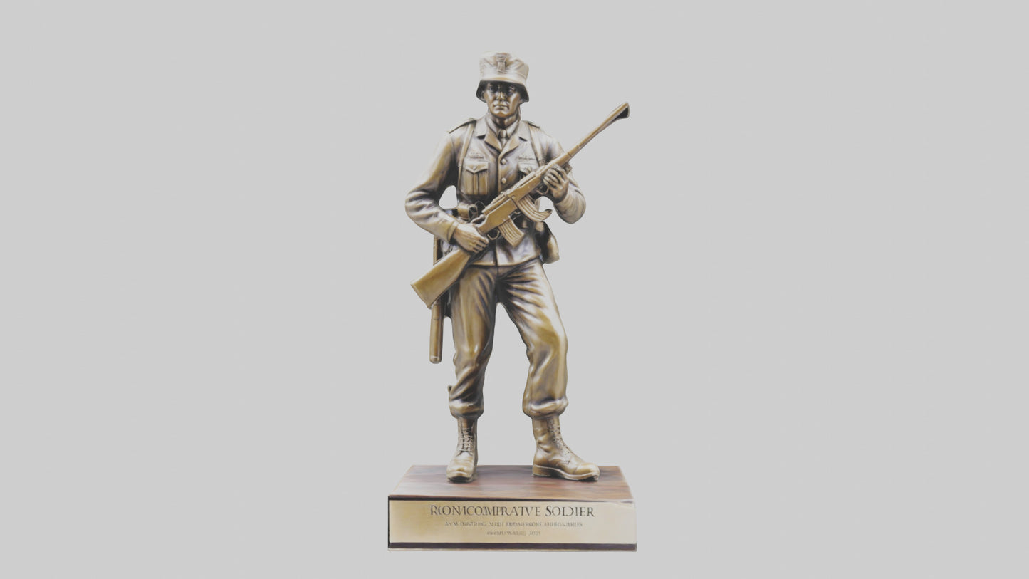 Commemorative Soldier Statue model VR / AR / low-poly