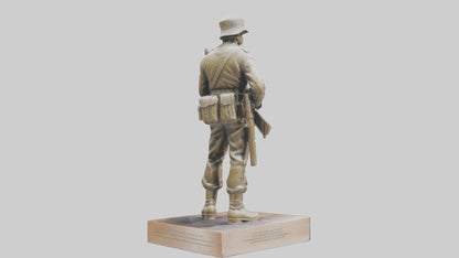 Commemorative Soldier Statue model VR / AR / low-poly