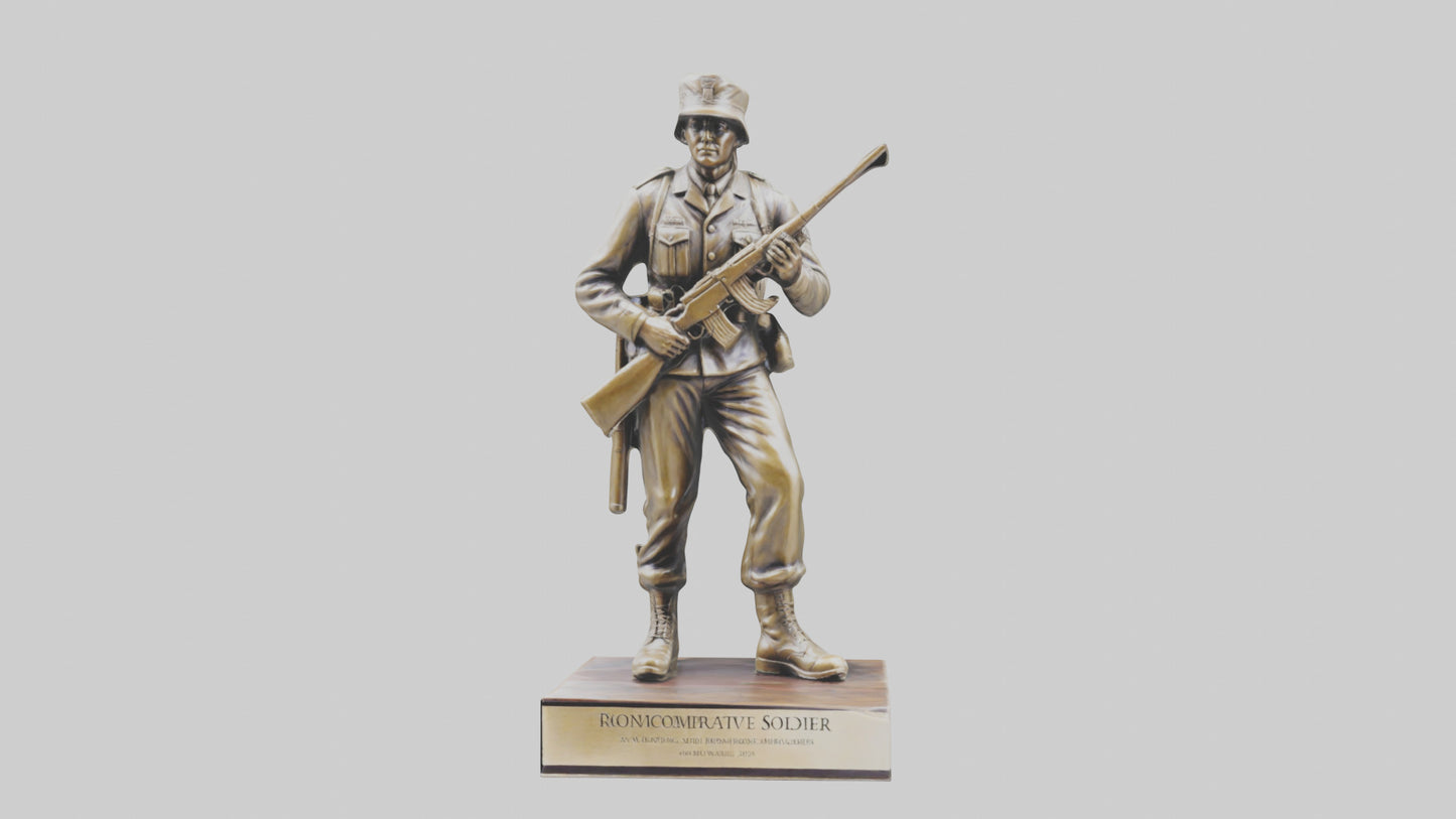 Commemorative Soldier Statue model VR / AR / low-poly