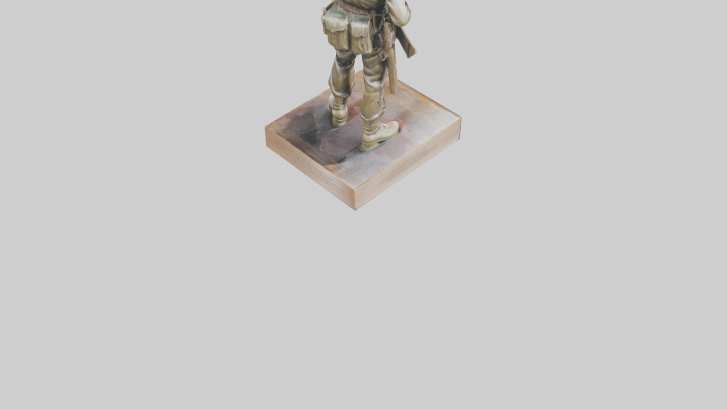Commemorative Soldier Statue model VR / AR / low-poly