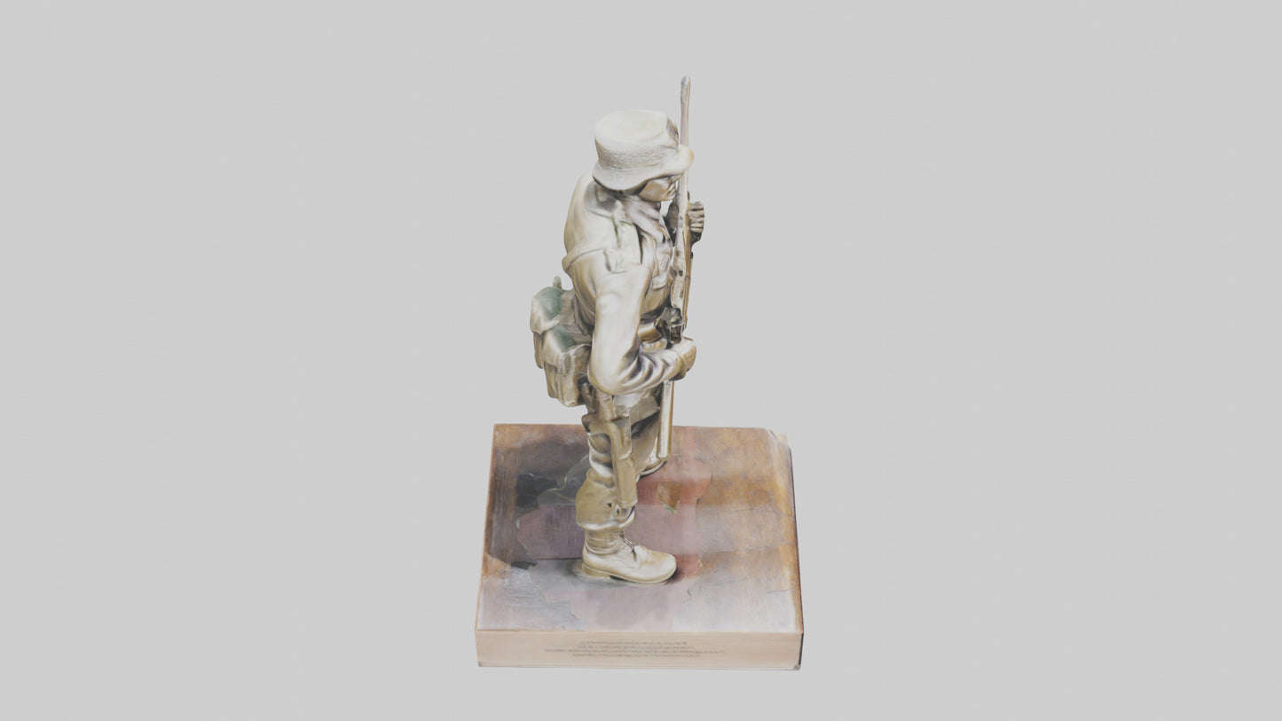 Commemorative Soldier Statue model VR / AR / low-poly
