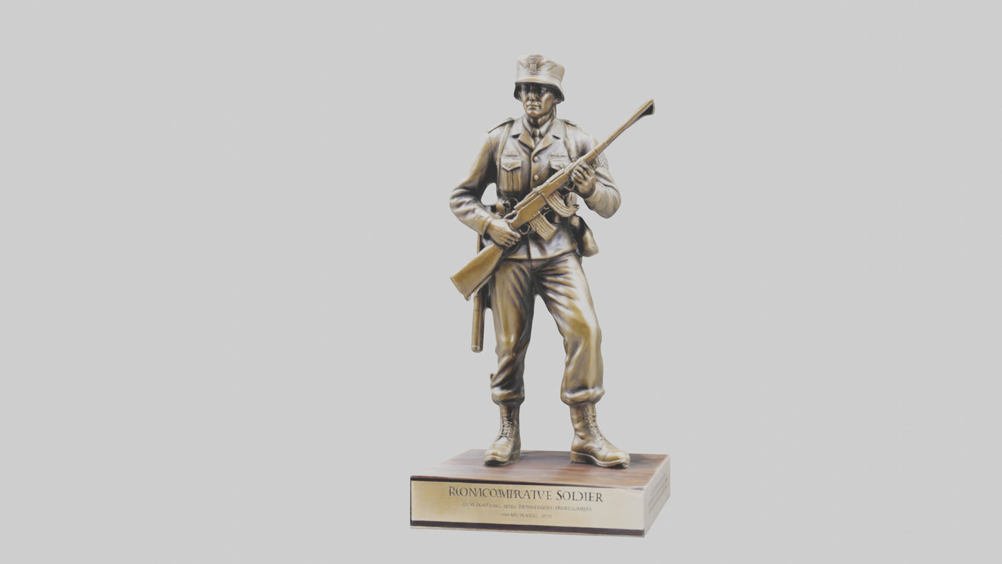 Commemorative Soldier Statue model VR / AR / low-poly