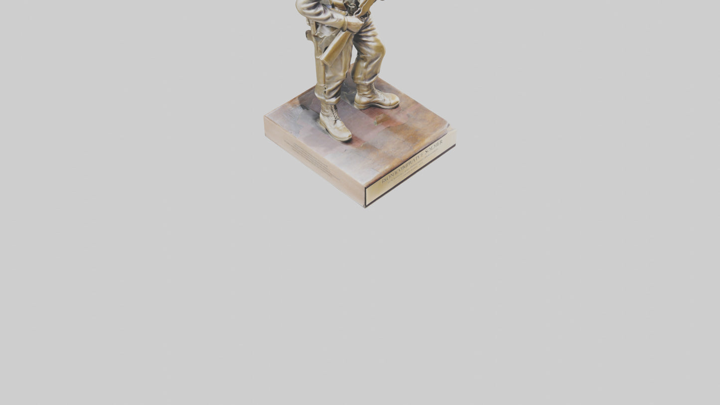 Commemorative Soldier Statue model VR / AR / low-poly