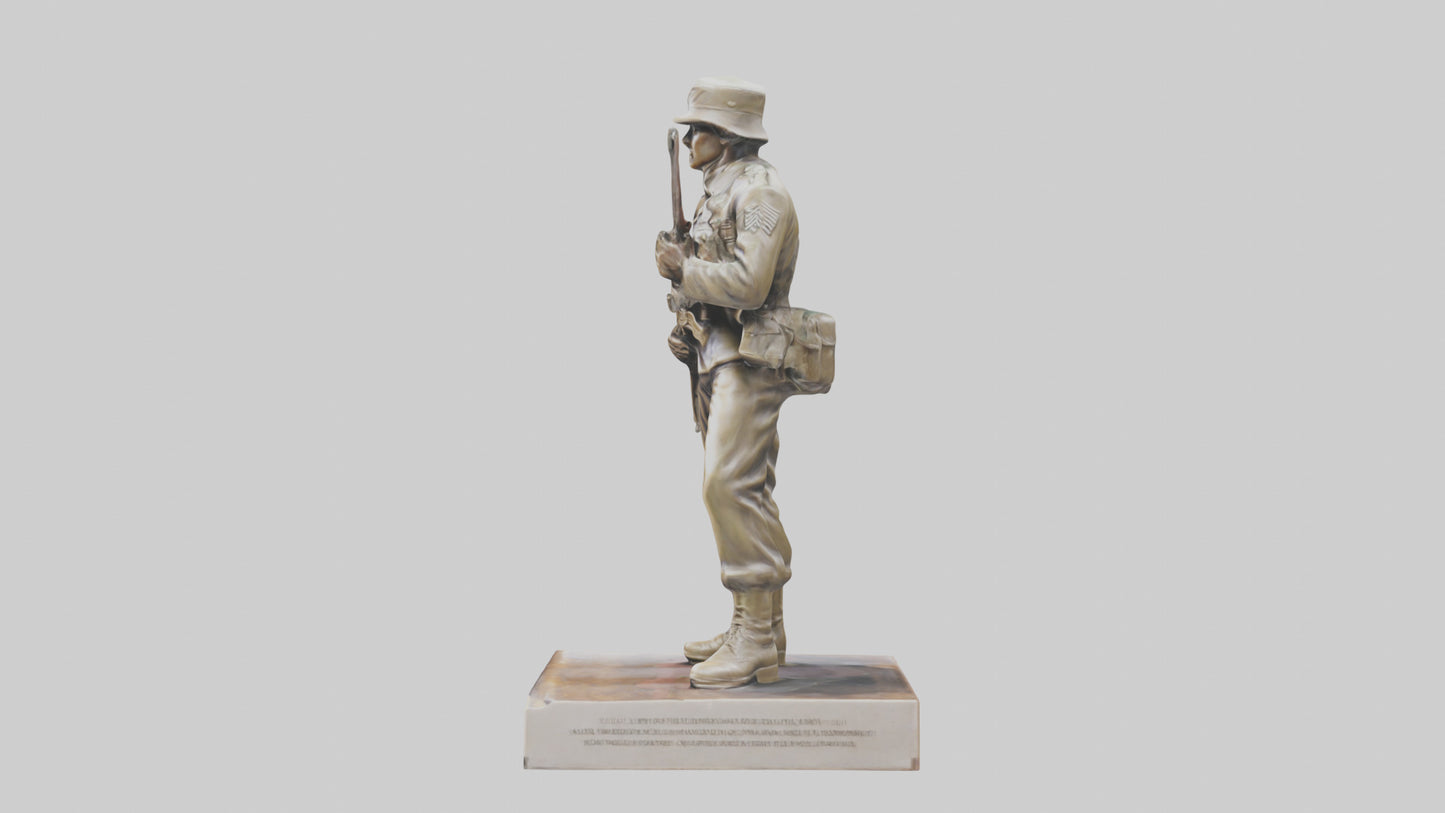 Commemorative Soldier Statue model VR / AR / low-poly
