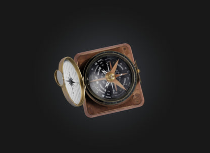 3D model compass VR / AR / low-poly
