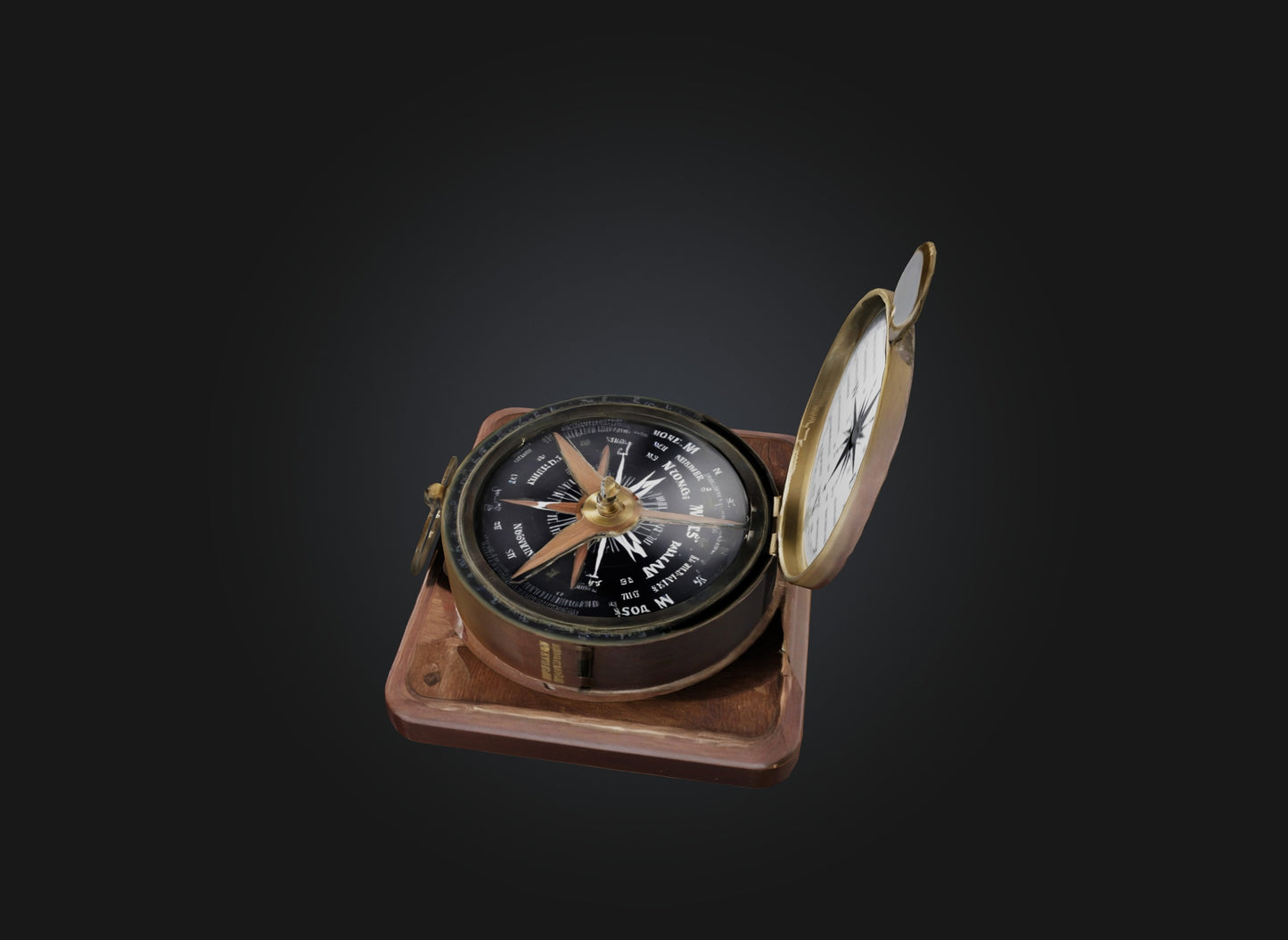 3D model compass VR / AR / low-poly