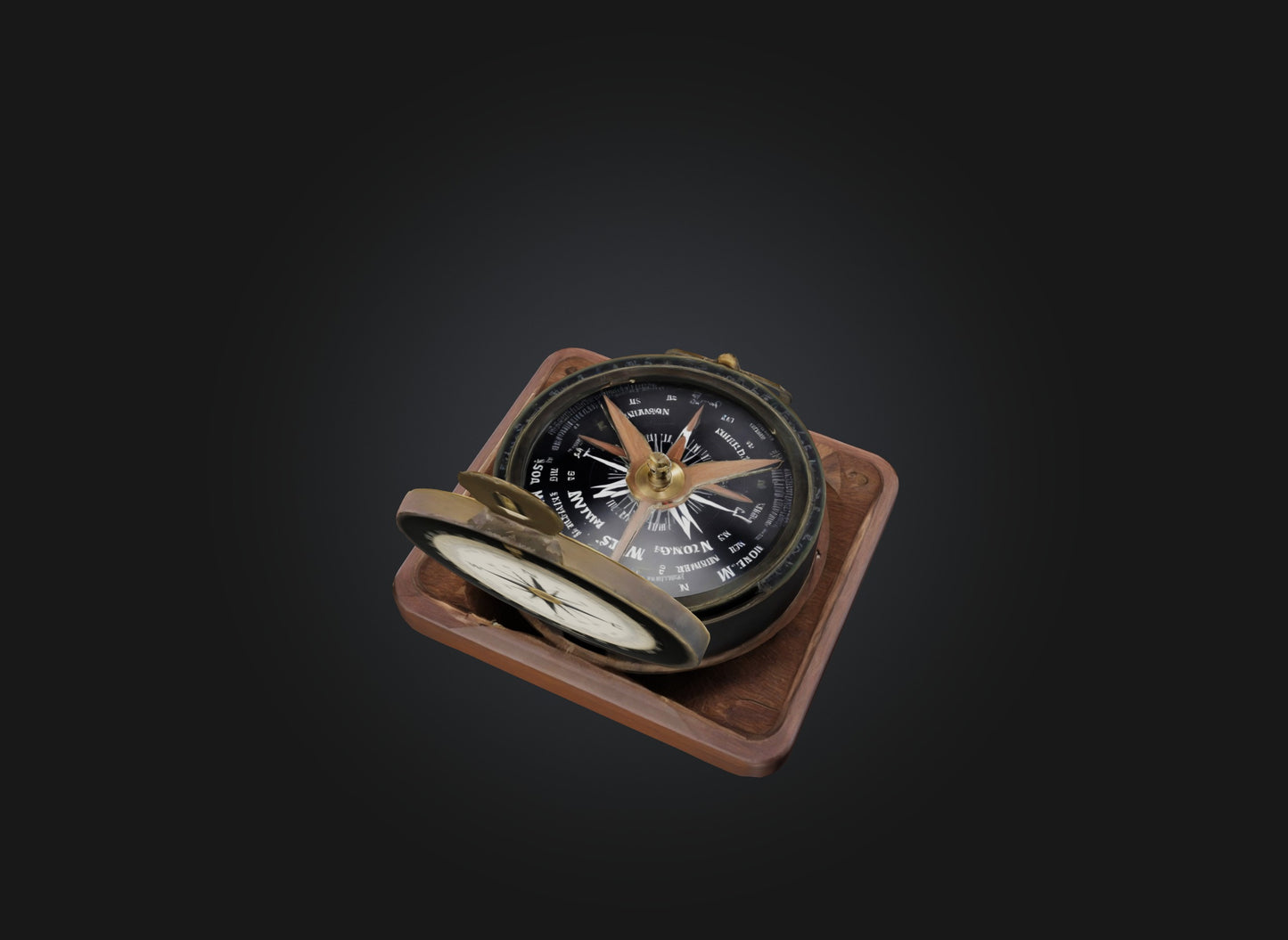 3D model compass VR / AR / low-poly