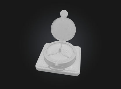 3D model compass VR / AR / low-poly