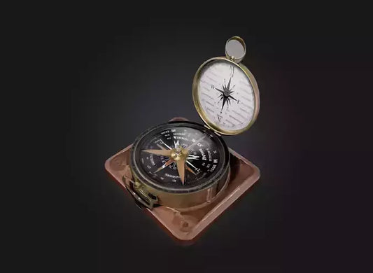 3D model compass VR / AR / low-poly