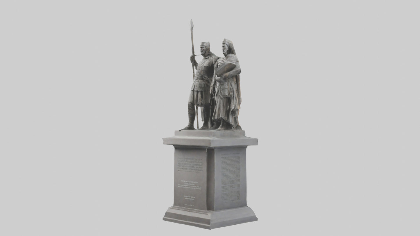 3D model Conquerors of Oppression statue model VR / AR / low-poly