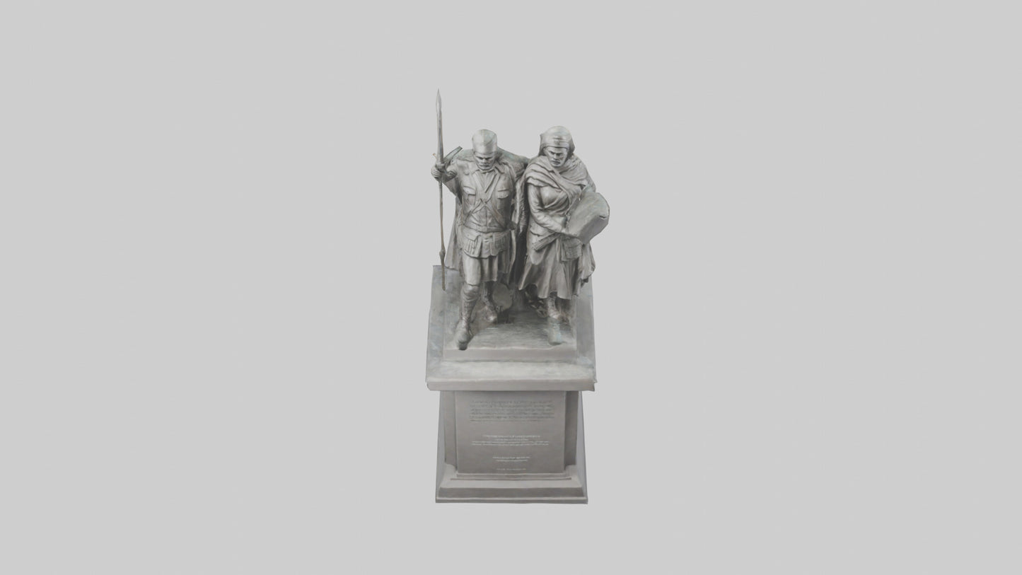 3D model Conquerors of Oppression statue model VR / AR / low-poly