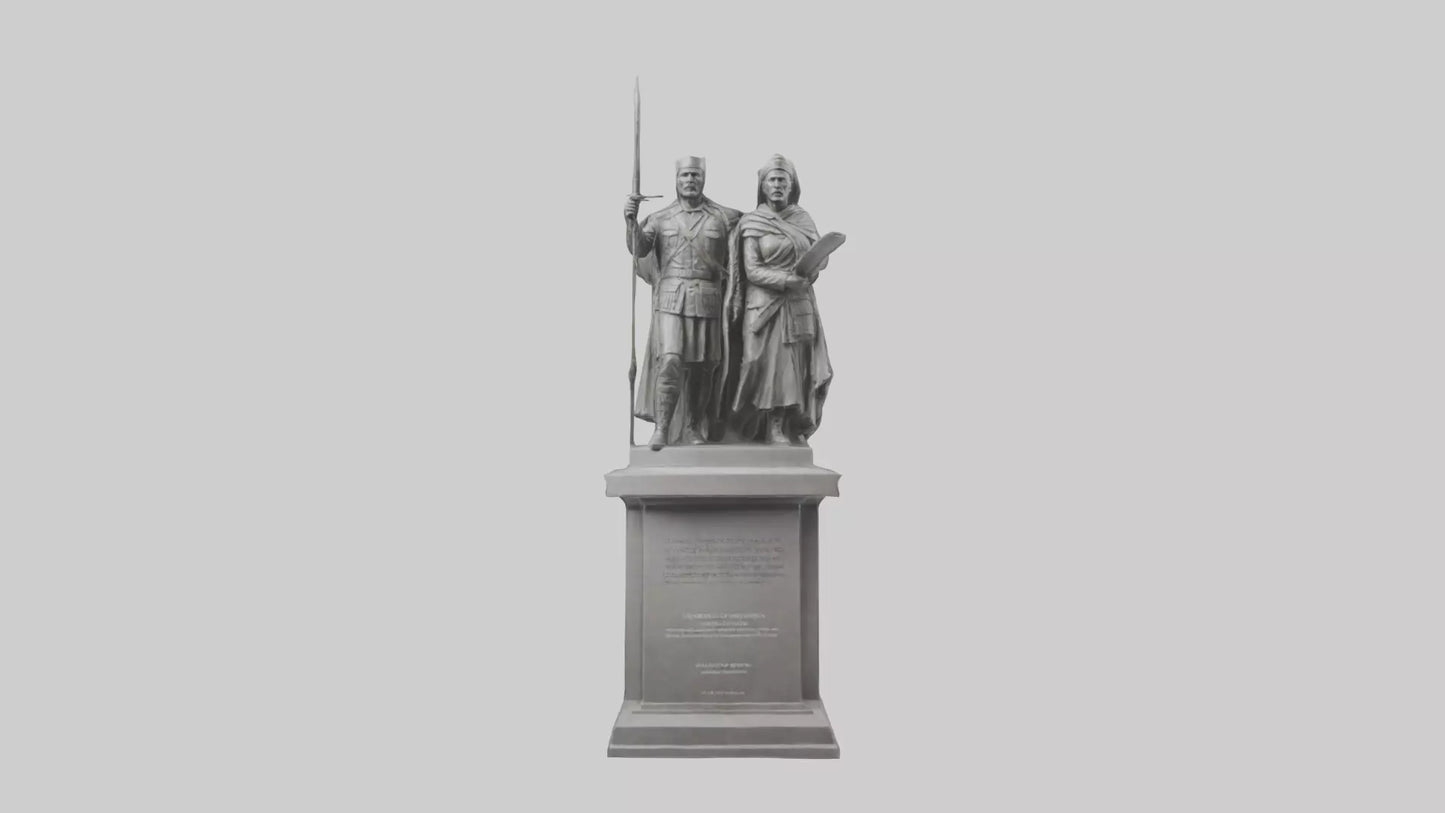 3D model Conquerors of Oppression statue model VR / AR / low-poly