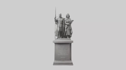 3D model Conquerors of Oppression statue model VR / AR / low-poly