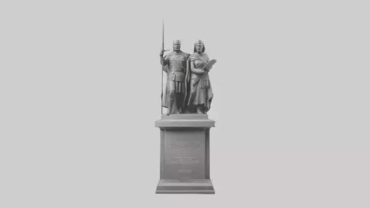 3D model Conquerors of Oppression statue model VR / AR / low-poly