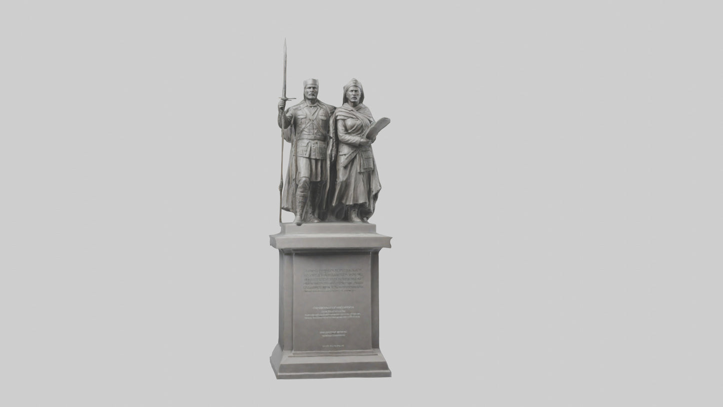 3D model Conquerors of Oppression statue model VR / AR / low-poly