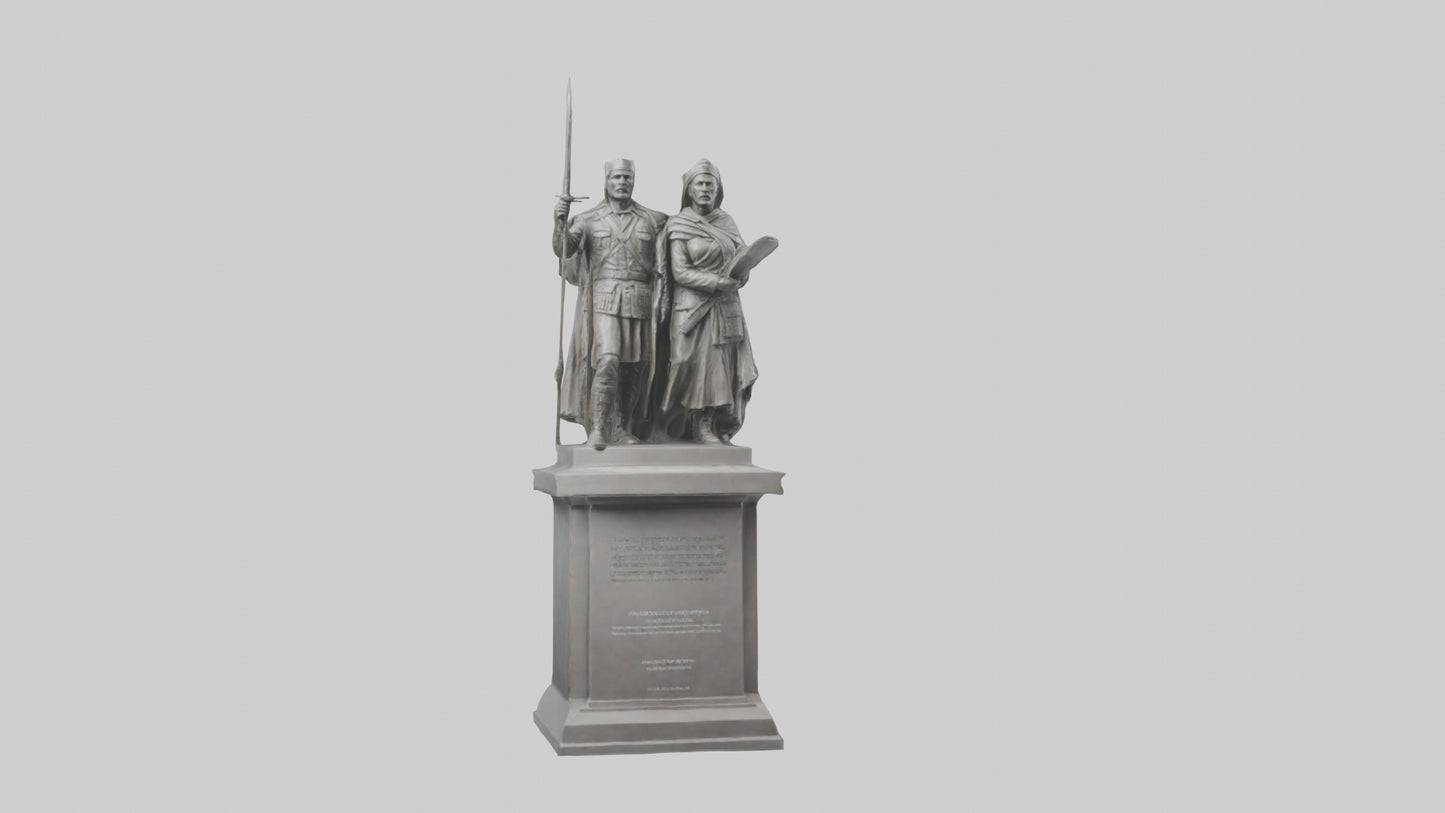 3D model Conquerors of Oppression statue model VR / AR / low-poly