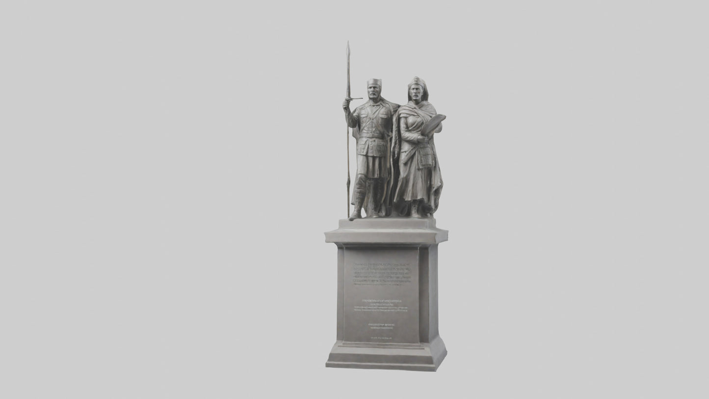 3D model Conquerors of Oppression statue model VR / AR / low-poly