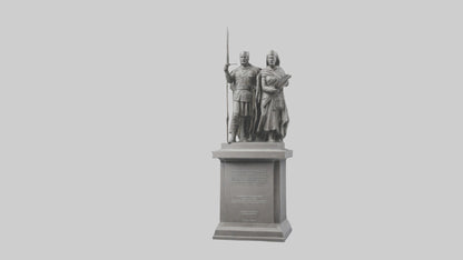 3D model Conquerors of Oppression statue model VR / AR / low-poly
