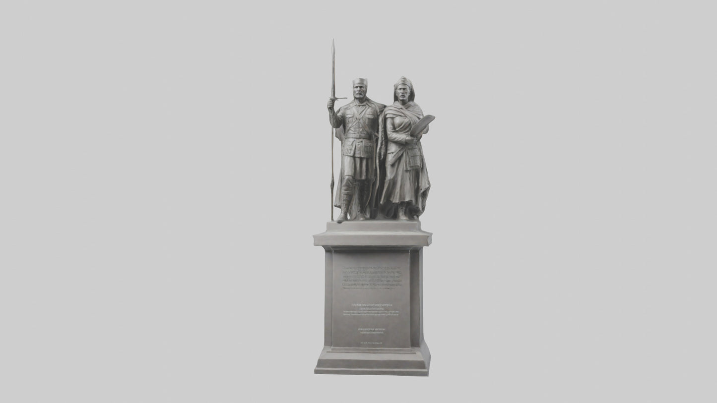 3D model Conquerors of Oppression statue model VR / AR / low-poly