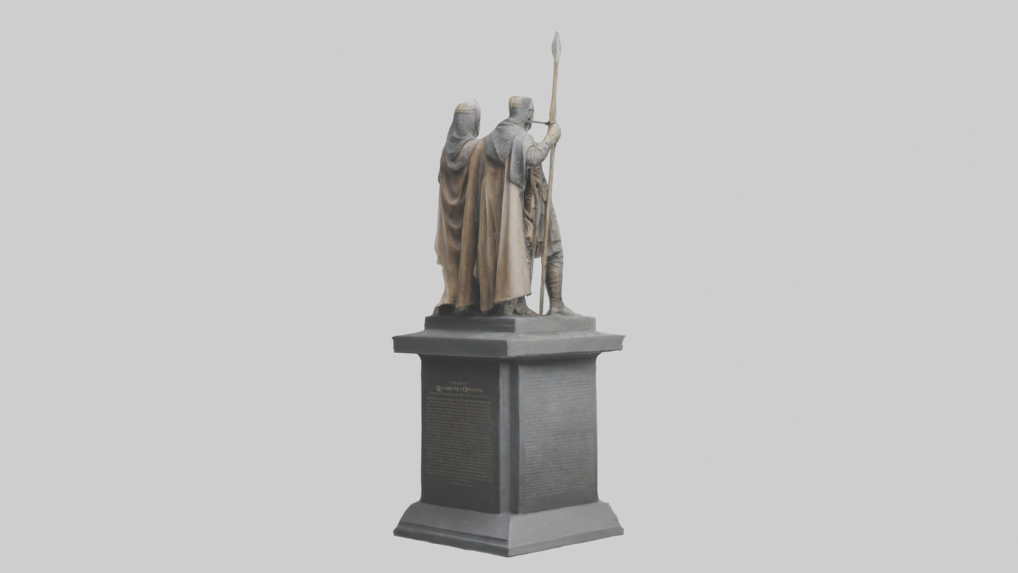 3D model Conquerors of Oppression statue model VR / AR / low-poly